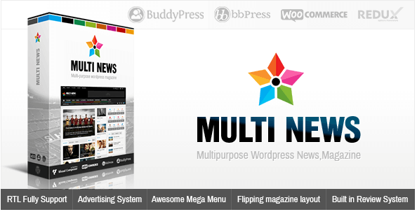 New Multinews wordpress theme for news site