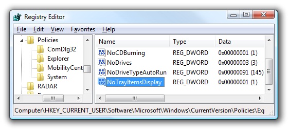 no-tray-items-display