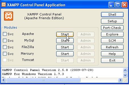 XAMPP Control Panel Application