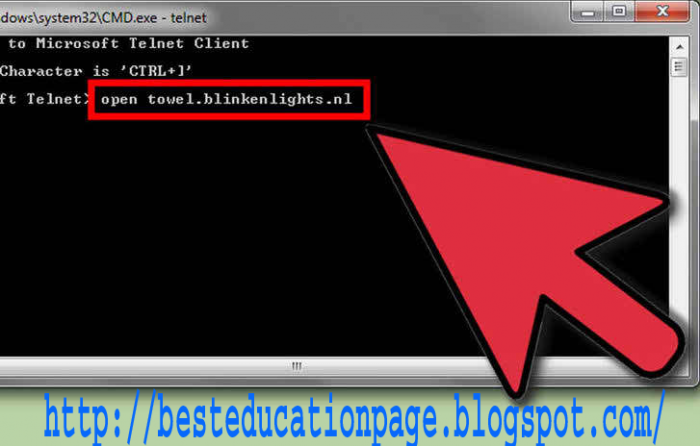 Telnet আক্টিভ করে হ্যাক করুন Client Server আর ফ্রিতে দেখুন Star War (CMD Tricks)