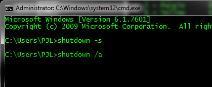 কমান্ড প্রম্পটের সাহায্যে সাট ডাউনের কারণ সম্বলিত একটি মজার বার্তা প্রদর্শন করে কম্পিউটার সাট ডাউন করুন (Skynet has become self aware. John Connor did not stop me. You can not use your PC anymore.)