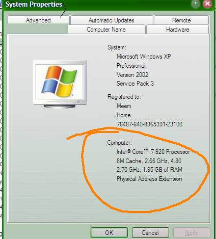 পরিবর্তন করুন System properties এর MotherBoard এর নাম