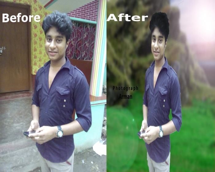 যে ভাবে ছবির backround এ blur এবং সবুজ রং এবং লাইট ইফেক্ট দিবেন  photoshop cs6 tutorials