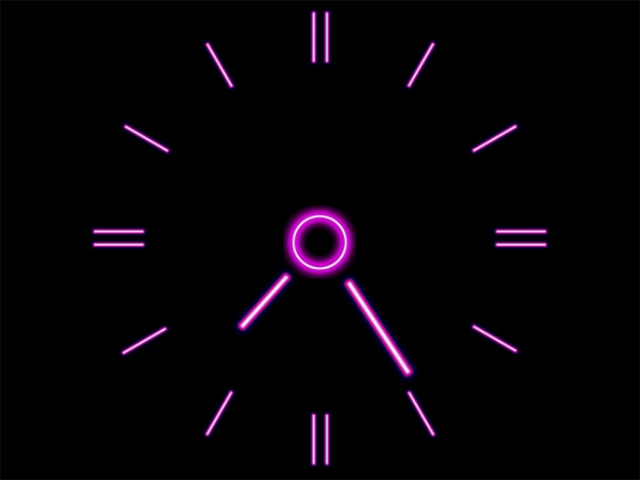 41715pink-neon-clock