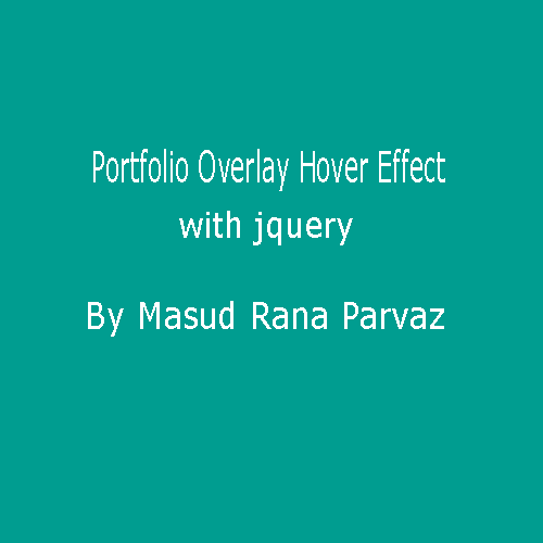 কিভাবে আপনার ওয়েব পেজ এ একটি সুন্দর portfolio overlay hover effect তৈরি করা  যায় ?