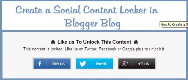 সোশ্যাল কনটেন্ট লকার (social Content Locker)