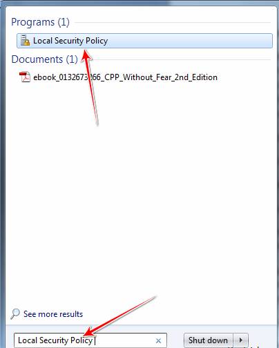 Local Security Policy