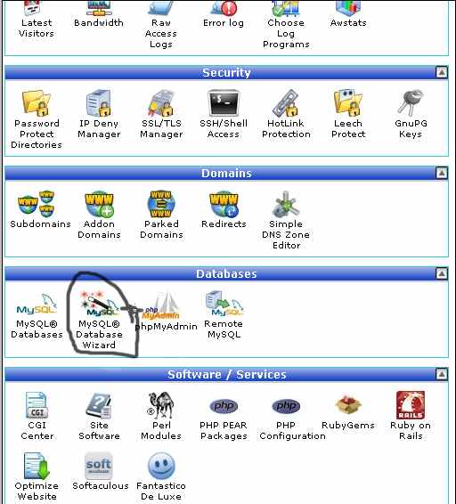 Mysql Database wizard