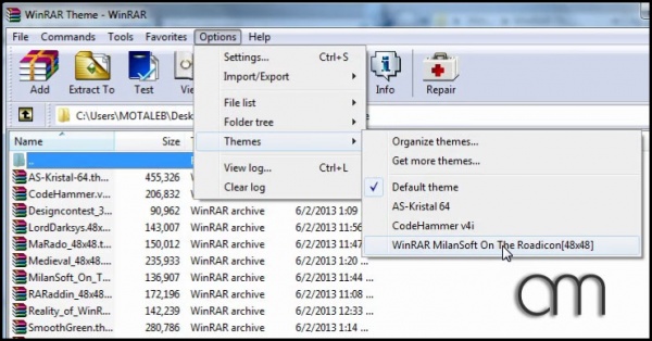 WinRAR Themes change Tutorial