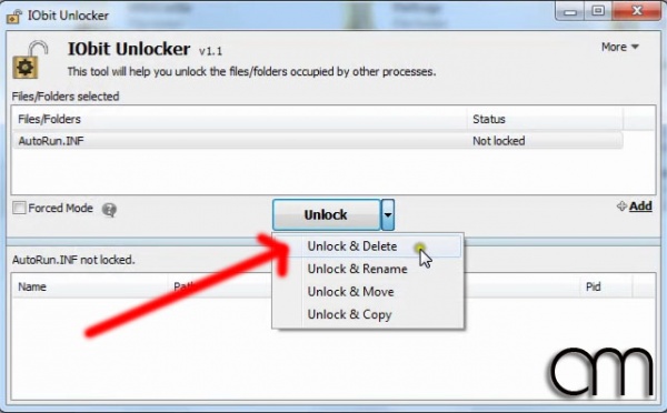 AutoRun virus delete