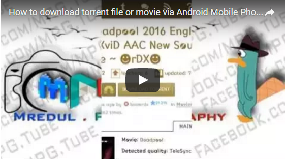 শিখে নিন মোবাইল দিয়ে কিভাবে টরেন্ট সাইট (kat.cr) থেকে ভিডিও বা মুভি ডাউনলোড করবেন