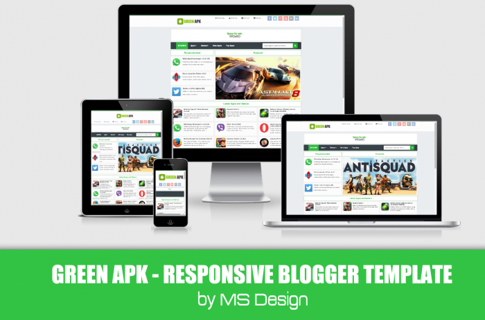 Green APK Responsive Blogger Template ফ্রী ভার্সন ডাউনলোড করে নিন আর ব্লগস্পট দিয়েই তৈরী করুন প্রফেশনাল মানের এন্ড্রয়েড এপ্স ডাউনলোড সাইট।