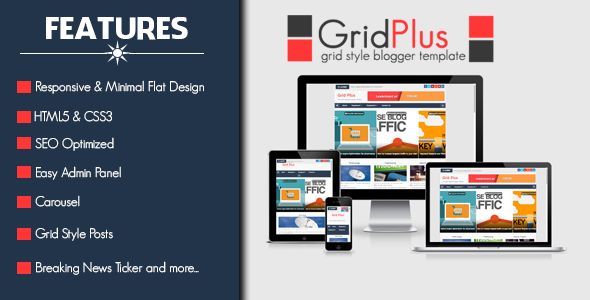 Grid Plus – অসাধারণ একটি রেস্পন্সিভ ব্লগার টেমপ্লেট ফ্রী ডাউনলোড করে নিন।