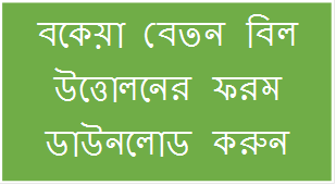 অষ্টম পে স্কেলে বকেয়া  বেতন বিল  ফরম ডাউনলোড করুন