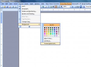 মাইক্রোসফট অফিস ওয়ার্ডে বেকগ্রাউন্ডে জলছাপ ছবি দেয়ার পদ্ধতি ।