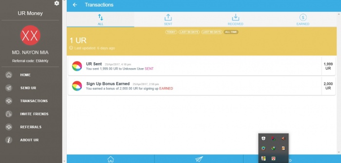 খুব সহজে 2000 UR COIN  0.00250000 বিটকয়েন আর্ন করুন