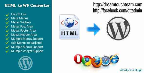 এইচটিএমএল টেম্পলেট কে ওয়ার্ডপ্রেস এ কনভার্ট করে নেন খুব সহজে।