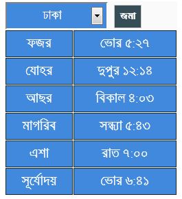 নামাযের সময় সূচি আপনার সাইটে দেখান ছোট একটা প্লাগিন্স দিয়ে