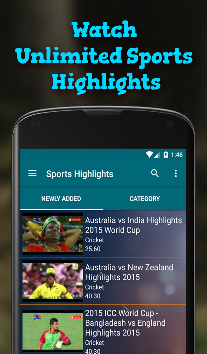 ক্রিকেট ফুটবল সহ  খেলার হাইলাইটস দেখতে পারবেন ছোট একটি আপ্লিকেশন থেকে