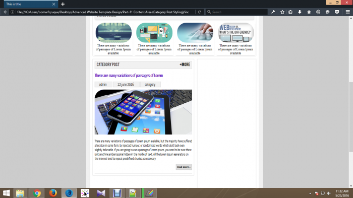 ওয়েব ডিজাইন ধারাবাহিক টিউটরিয়াল পর্ব -১১ (Category Post Styling)।সাথে Source File তো থাকছেই।