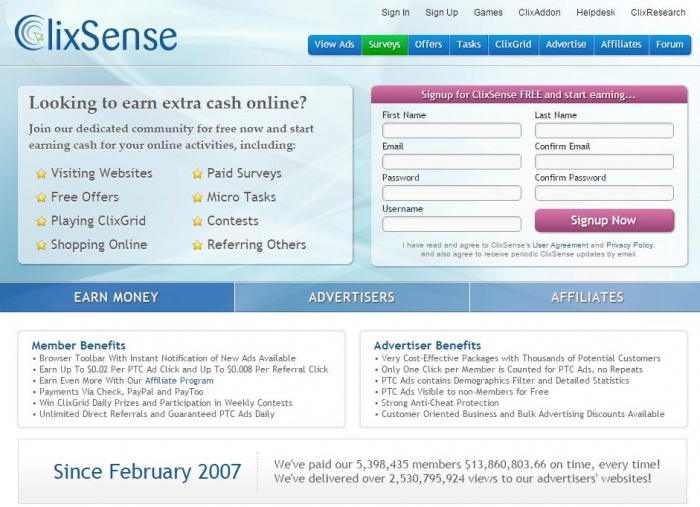 বিশ্বের ১ নং পিটিসি সাইট Clixsense সম্পর্কে A-Z রিভিউ! কাজের প্রক্রিয়া হতে শুরু করে ইনকাম বিষয়ে সাত কাহন আলোচনা!!