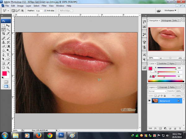 ফটোশপ ব্যাবহার করে ঠোটের রঙ পরিবর্তন করুন সহজেই