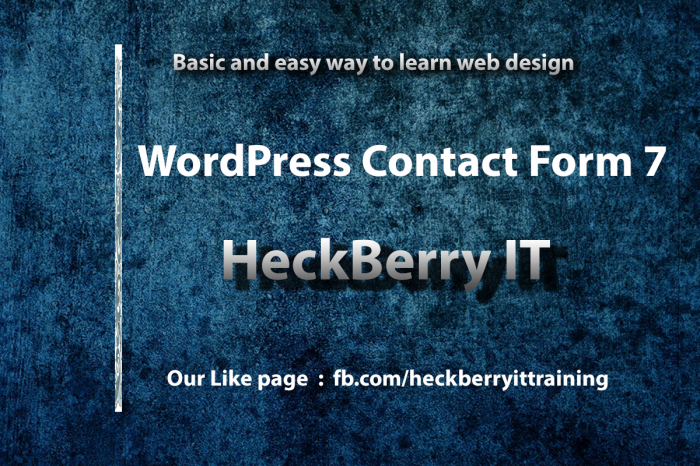 WordPress Contact Form 7 Customization Part 1