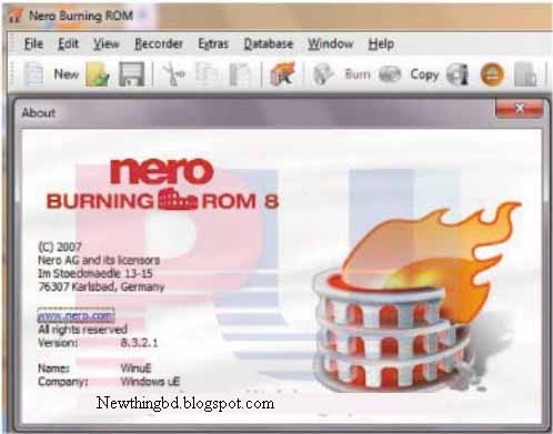 একটি অসাধারন সফটওয়্যার  Nero Bruning ROM 8.3 Light Ver Only 20 MB