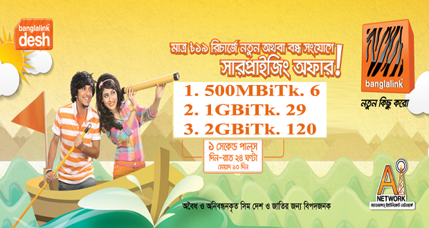 ৫০০MB ৬টাকায় ১জিবি ১২টাকায় যতখুশি ততবার বাংলালিংক ১৯টাকা রির্জাজে….