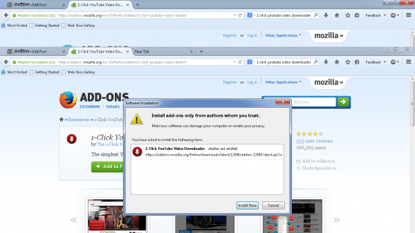 add ons of firefox 1 click youtube downloder
