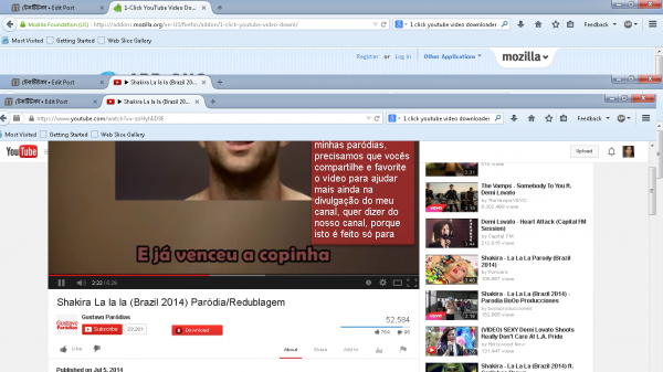 add ons of firefox 1 click youtube downloder