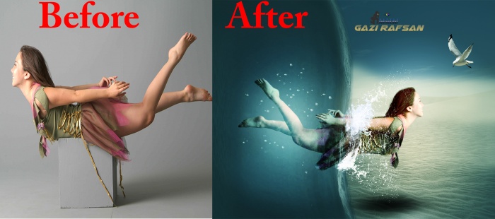 ফটোশপ দিয়ে তৈরি করুন পানির মধ্যের  Water  Effect খুব সহজে With File And VIDEO Tutorial