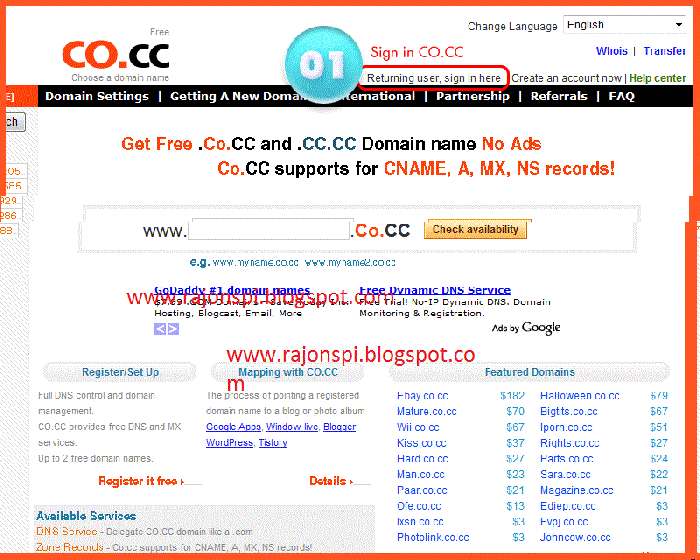 blogspot ডোমেইন কে co.cc ডোমেইন এ পরিবর্তন করা