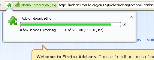 fb phishing protector add on install
