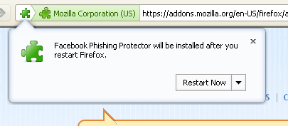 fb phishing protector add on install