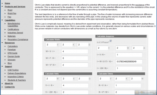 Electronics parts calculator for Electrical and electronics purpose.