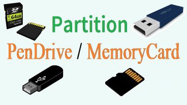 পেনড্রাইভ বা মেমোরি কার্ড এ ডেটা পার্টিশন করে রাখুন