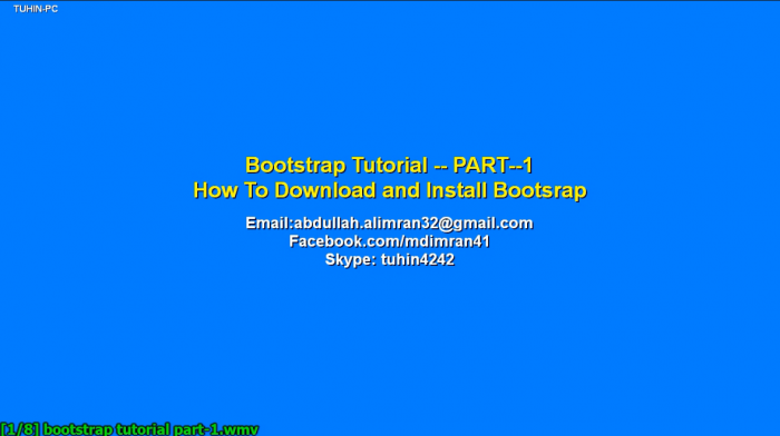 BOOTSTRAP ভিডিও টিউটোরিয়াল BANGLA (PART – 1)