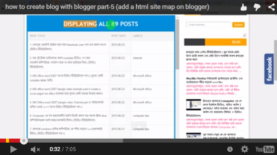 Google blogger দিয়ে নিজের একটি সার্চইঞ্জিন ফ্রেন্ডলি blog তৈরি করুন পর্ব-৫ ব্লগে যুক্ত করুন  যুক্ত করুন সুন্দর একটি এইচটিএমএল sitemap.(লিখিত এবং ভিডিও টিউটোরিয়াল)