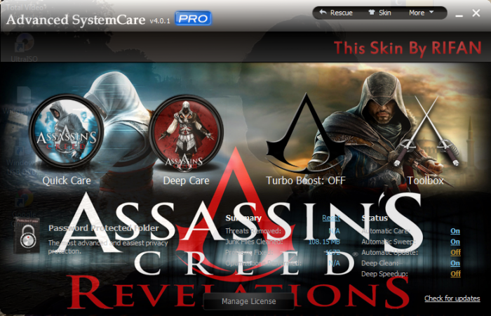 ডাউনলোড করে নিন Advanced SystemCare 4 এর একটি অসাধারন Skin | না দেখলে মিস করবেন