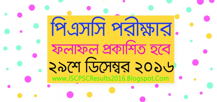 সবার আগে জেনে  নিনি পিএসসি পরীক্ষার ফলাফল ২০১৬ !
