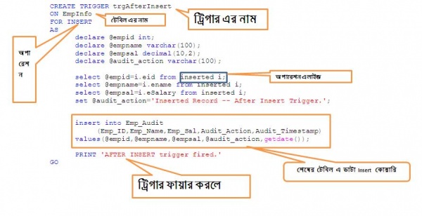 এস কিউ এল সার্ভার ২০০৮ শিখুন ধাপে ধাপে [পর্ব-১৪] :: ট্রিগার