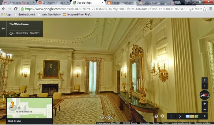 আসুন  আমেরিকার হোয়াইট হাউজের একবারে অন্দর মহলে  একটু দেখে আসি। (কম্পিউটার লাগবে )