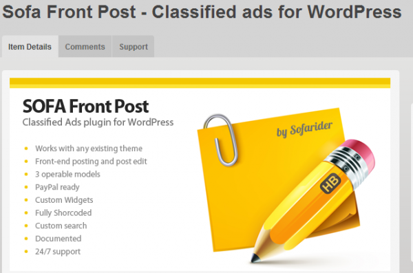 সোফা ফ্রন্ট পোস্ট ওয়ার্ডপ্রেস বিজ্ঞাপন $28 দামের প্রিমিয়াম প্লাগিন নিয়ে নিন ফ্রী তে