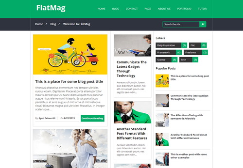 FlatMag Blogger Template