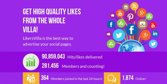 আয় করুন likersvilla & likesplanet site a Facebook like, Twitter follow, Website View  ইত্যাদি ছোট ছোট কাজের মাধ্যমে।