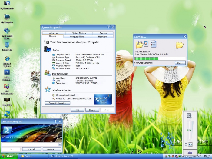 Windows XP Lite with Drivers and Softwares
