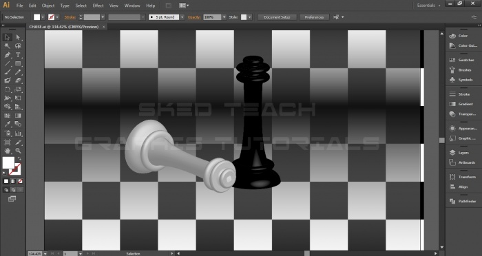 3D দাবা ক্যারেক্টার চিত্র তৈরি করার পদ্ধতি অ্যাডোবি ইলাস্ট্রেটরে অংশ -24