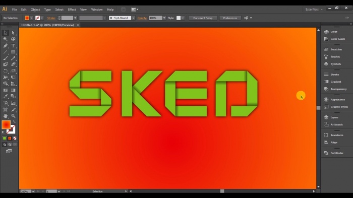 কিভাবে ডিজিটাল ফিতামত টেক্সট লোগো তৈরি করতে হয় অ্যাডোবি ইলাস্ট্রেটরে