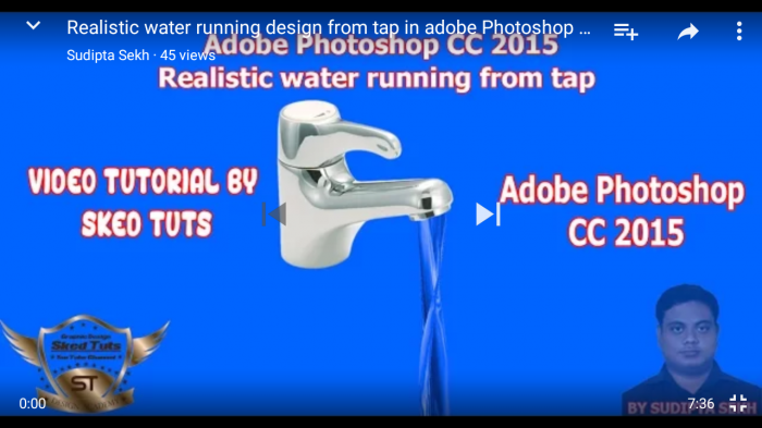 কি ভাবে তিরি করবেন রিল্স্টিক ওয়াটার রান্নিংগ ফ্রম টাপ ফটোশপ টুটোরিয়েল